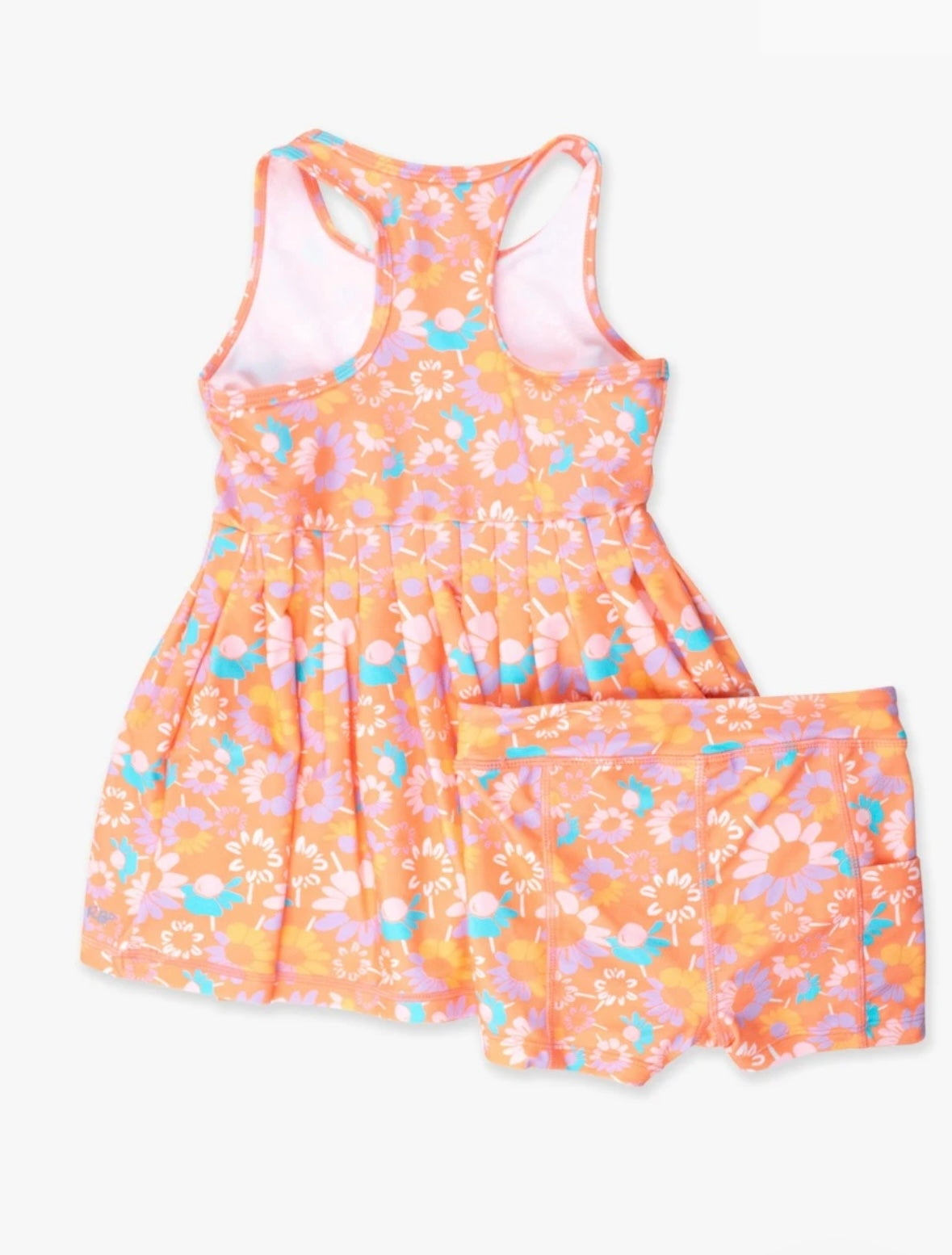 Coral Floral Active Dress and Bike Short