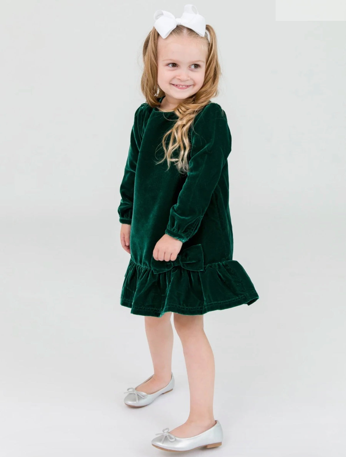 Hunter Green Velvet Dress Brittain and Wyatt Hunter Green Velvet Dress Brittain and Wyatt