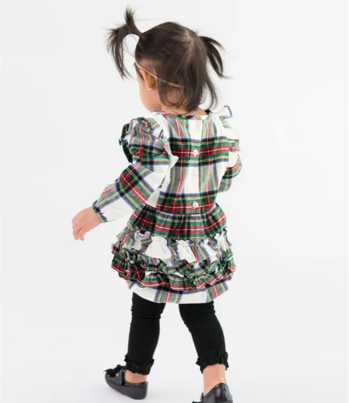 Good Tidings Plaid Bubble Romper