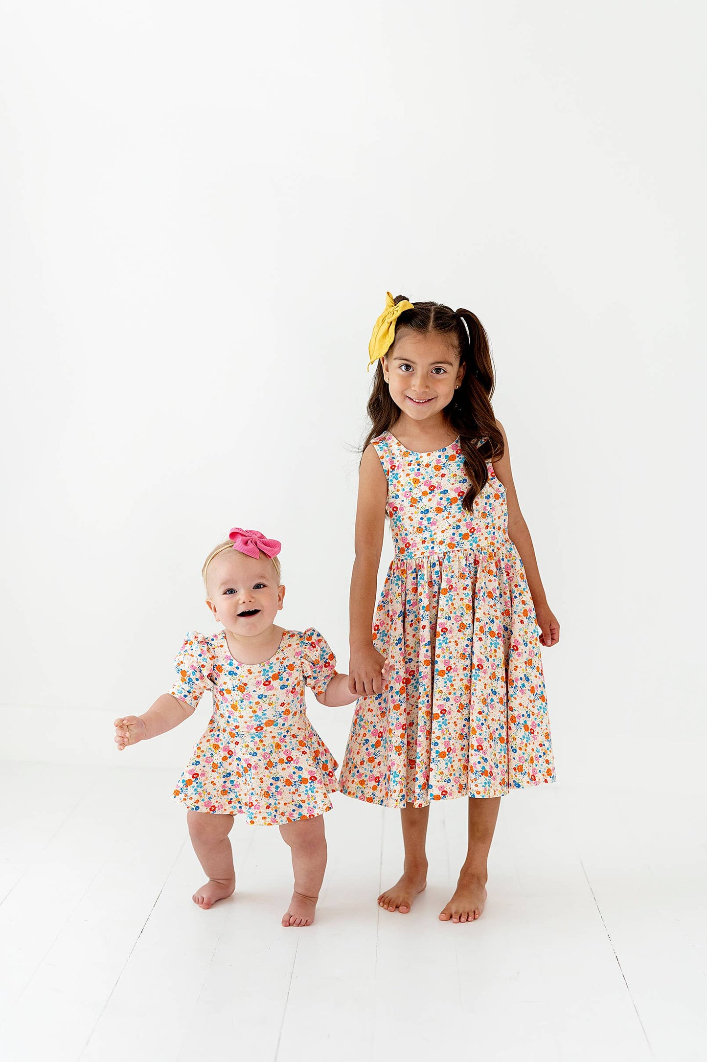 Charlotte Dress in Summer Blooms  | Pocket Twirl Dress