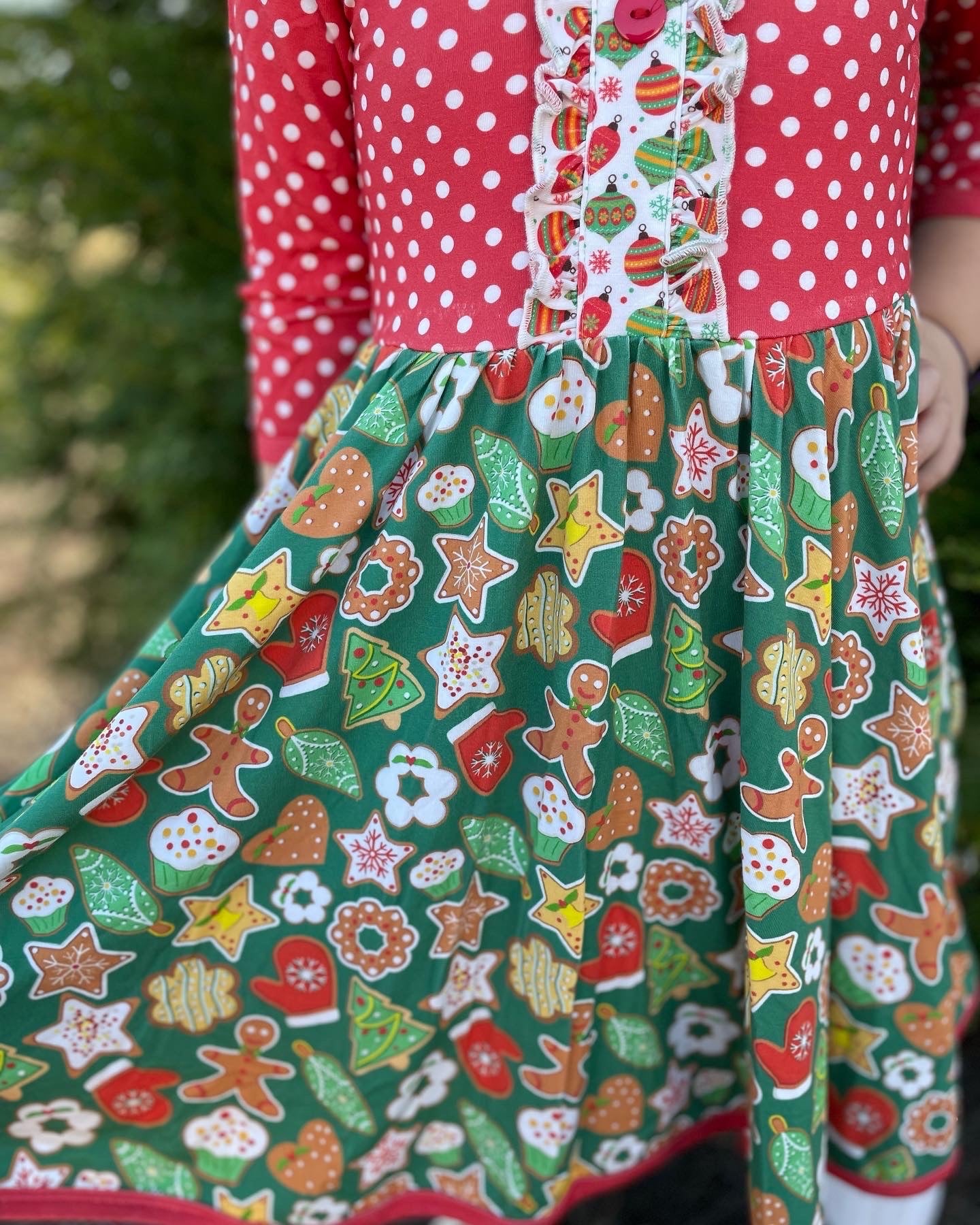 Christmas Cookie Long Sleeve Dress