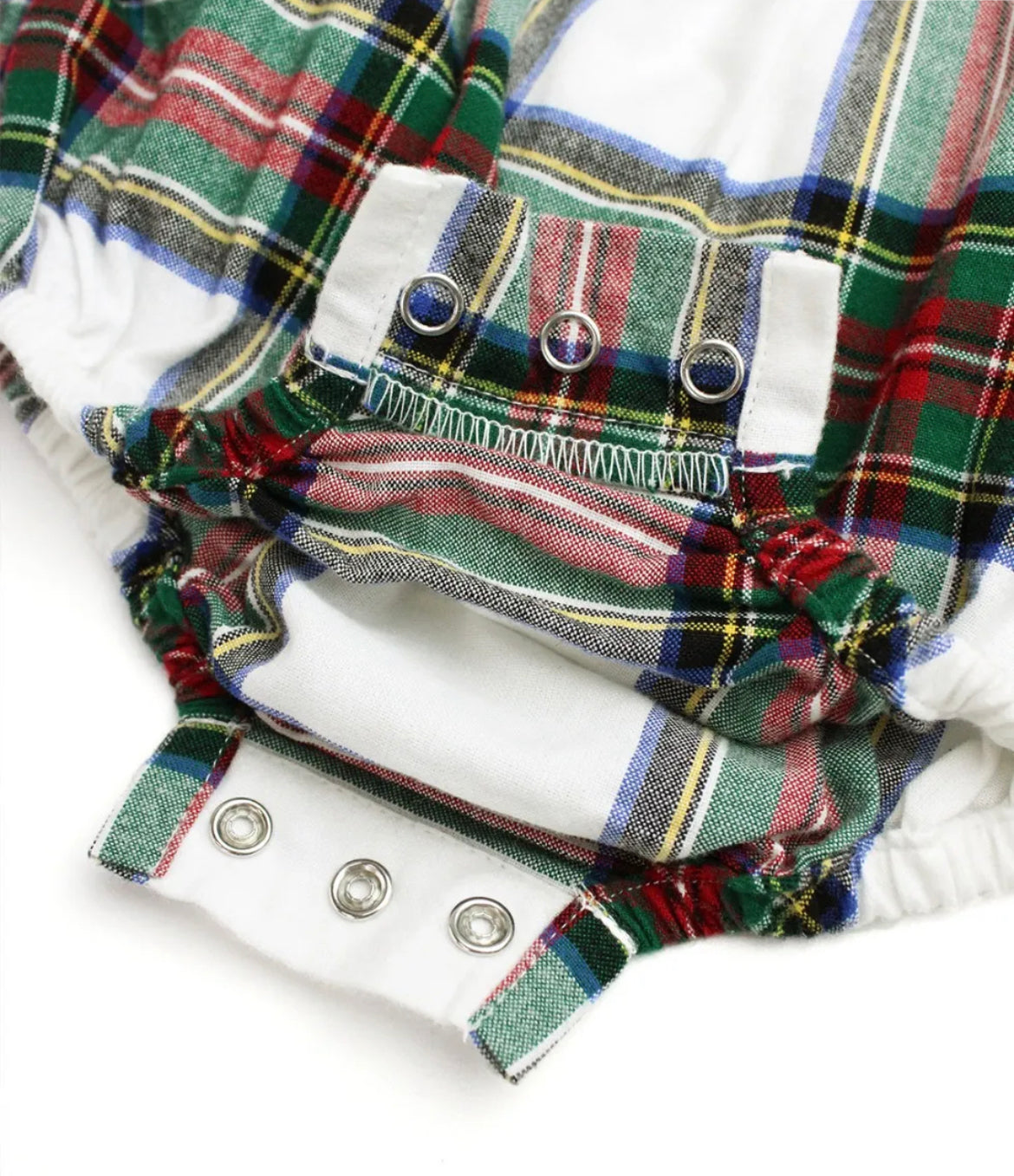 Good Tidings Plaid Bubble Romper