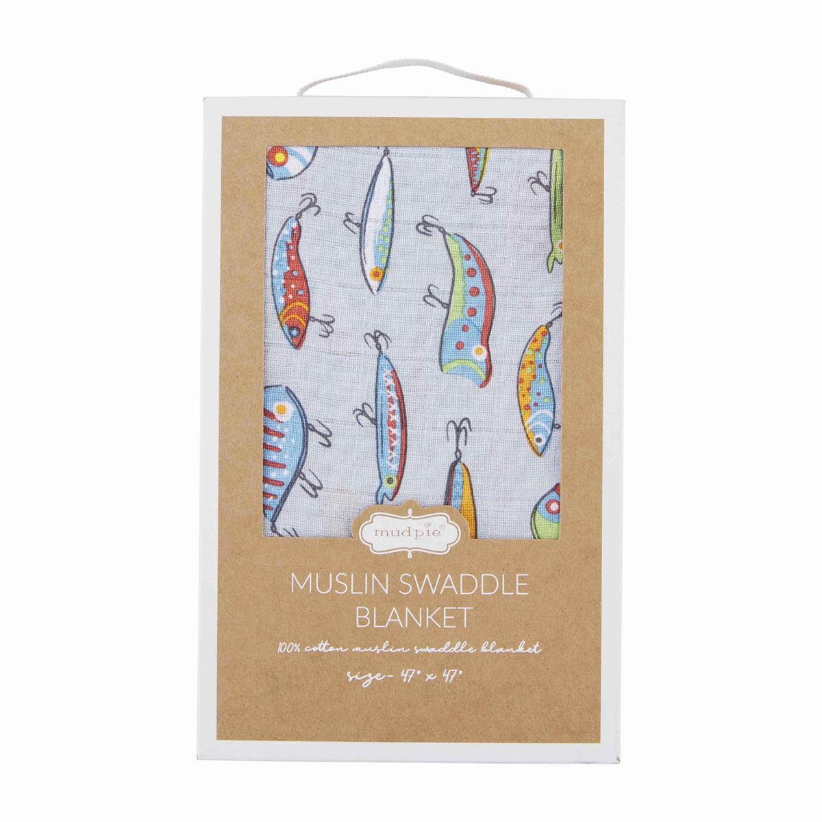 Fishing Lure Muslin Swaddle