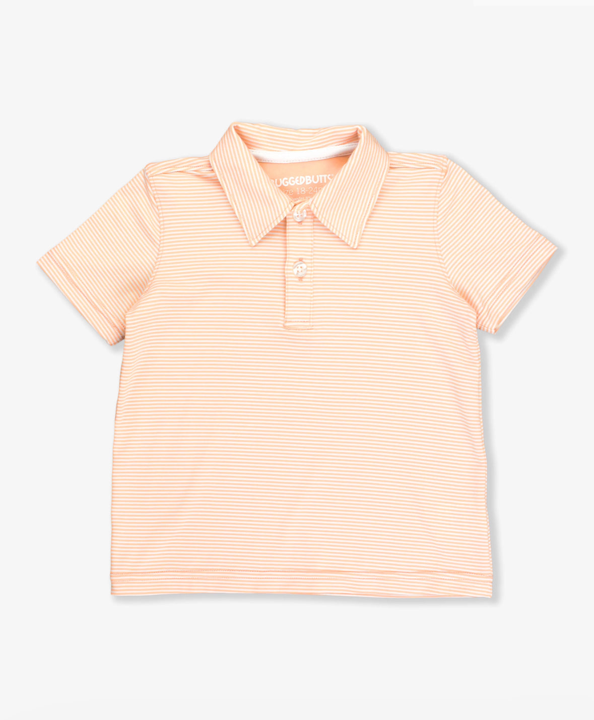 Salmon Stripe Performance Polo