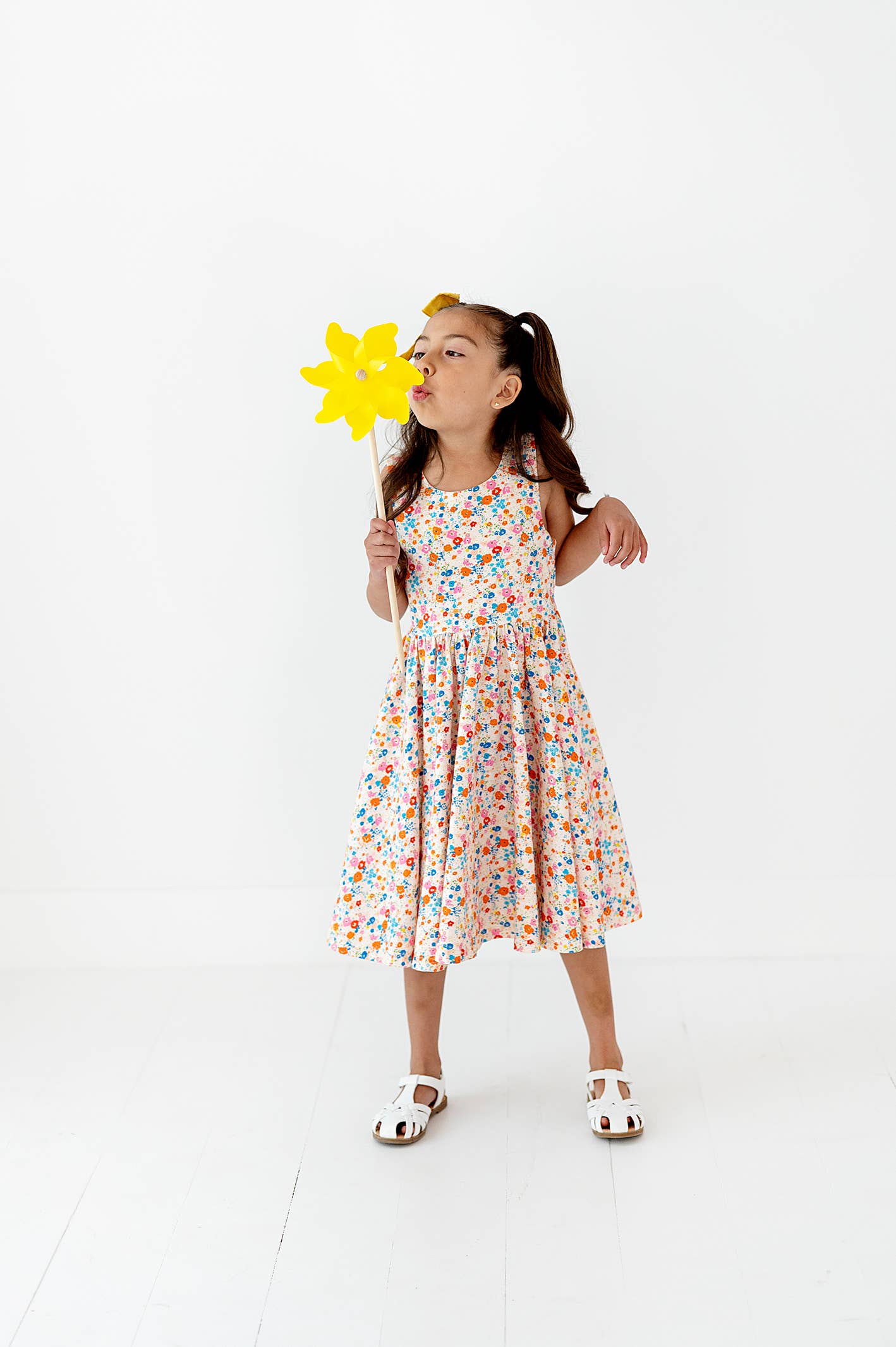 Charlotte Dress in Summer Blooms  | Pocket Twirl Dress