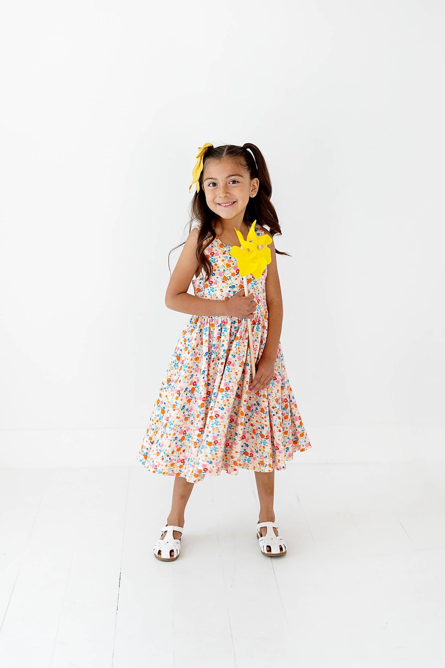 Charlotte Dress in Summer Blooms  | Pocket Twirl Dress