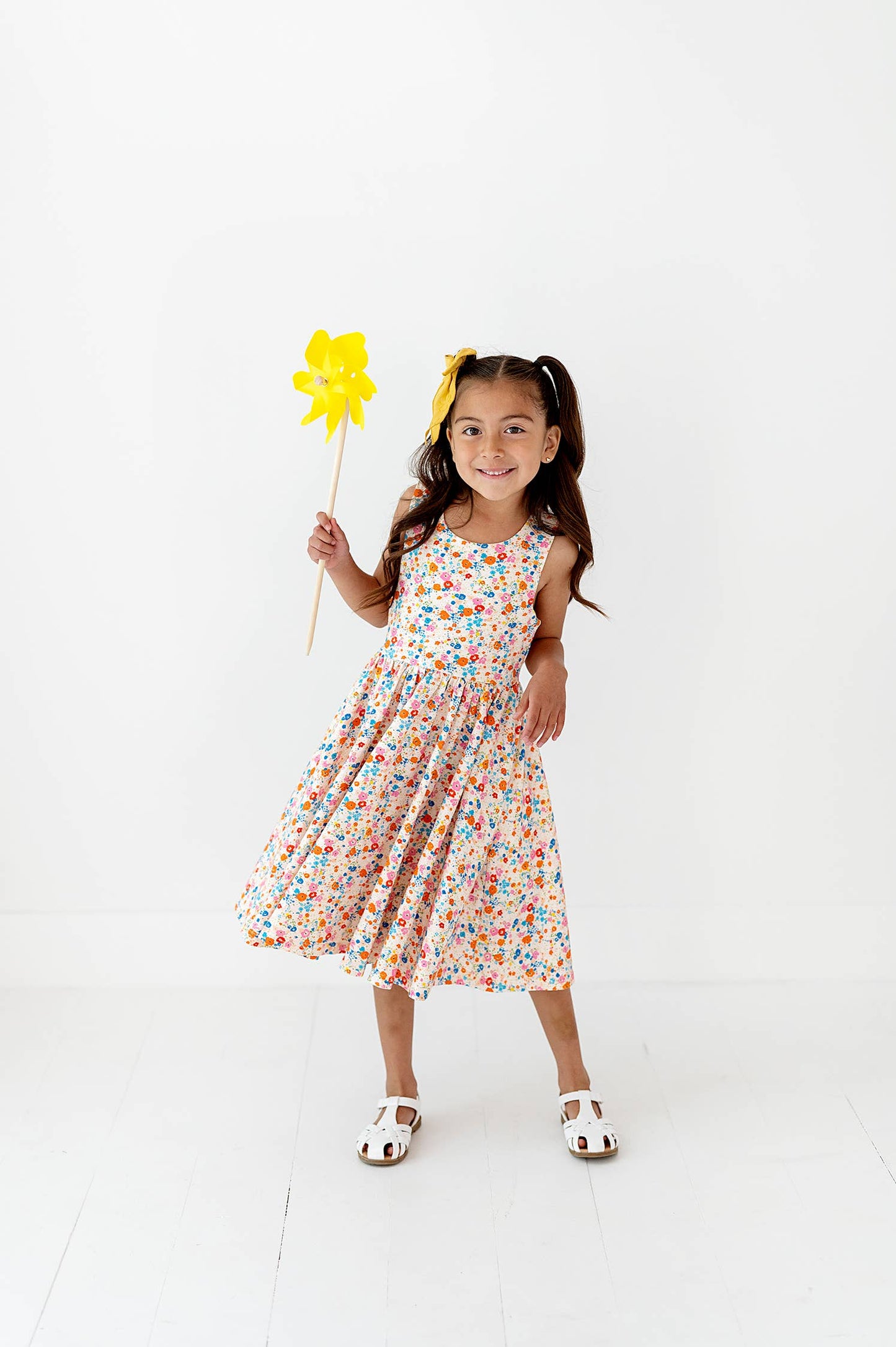 Charlotte Dress in Summer Blooms  | Pocket Twirl Dress