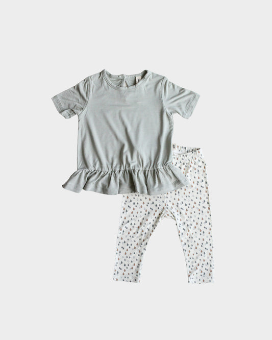 Raindrop Peplum Top and Leggings