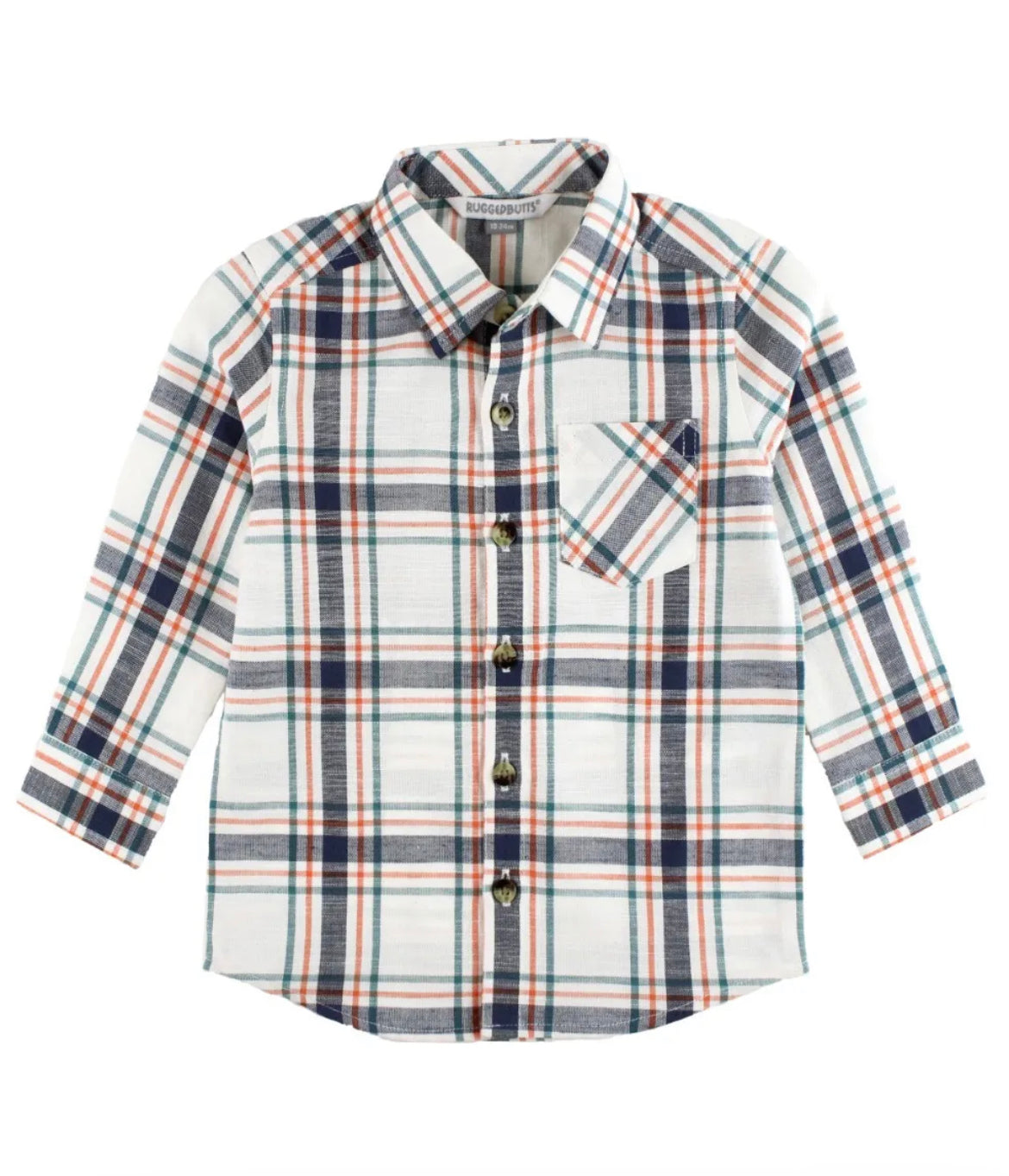 Fall Harvest Plaid Long Sleeve Button Down