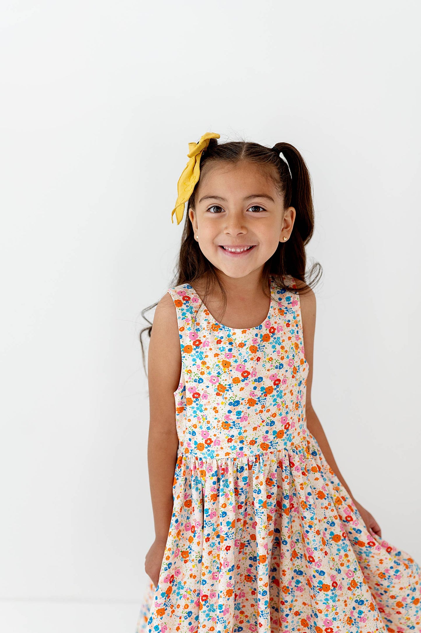 Charlotte Dress in Summer Blooms  | Pocket Twirl Dress