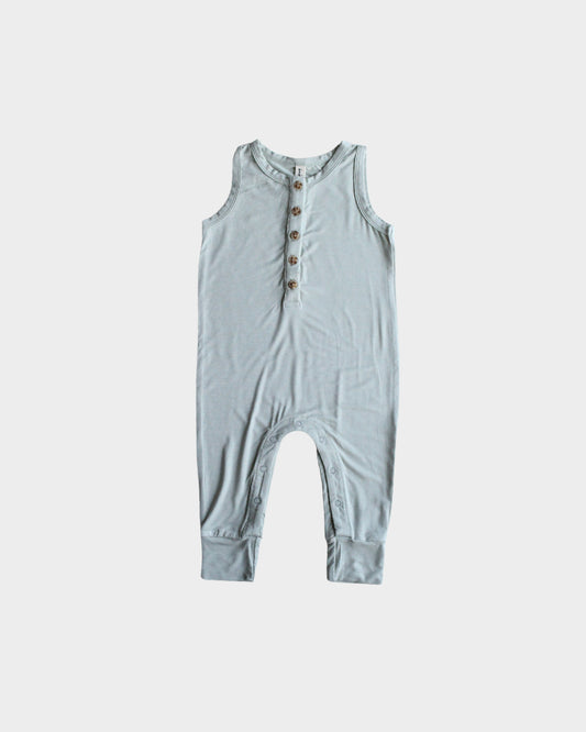 Henley Tank Romper - Sage