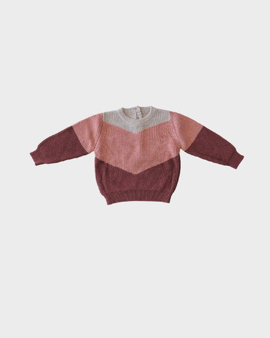 Berry Tricolor Sweater