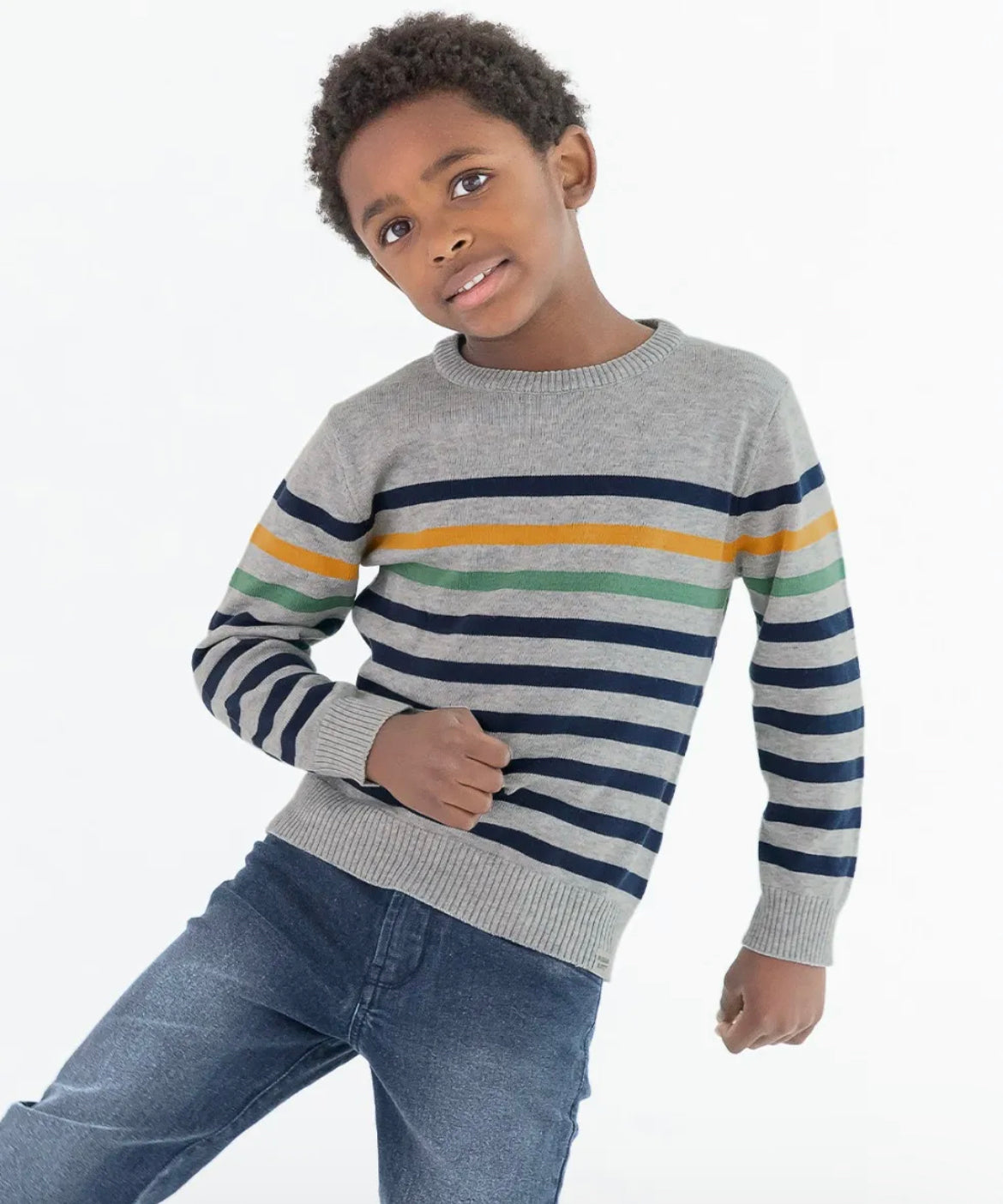 Levi Stripe Crew Neck Sweater