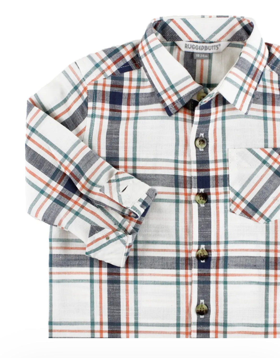 Fall Harvest Plaid Long Sleeve Button Down