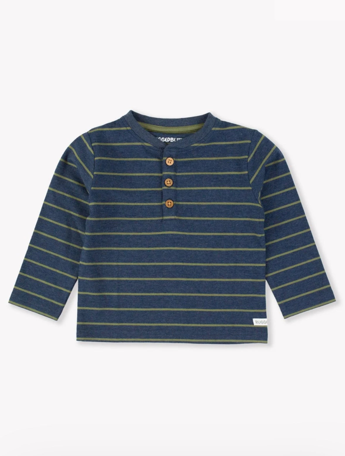 Navy and Olive Stripe Long Sleeve