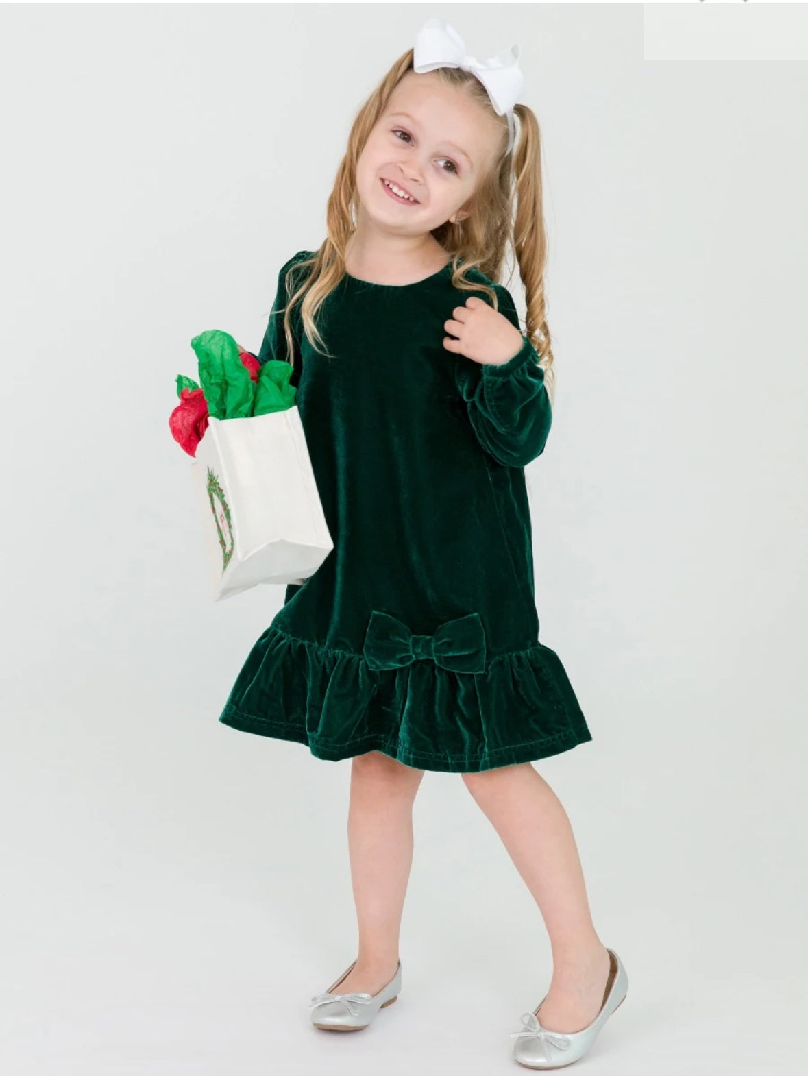 Hunter Green Velvet Dress