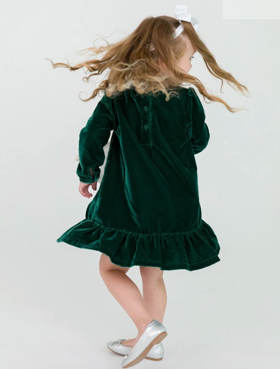 Hunter Green Velvet Dress