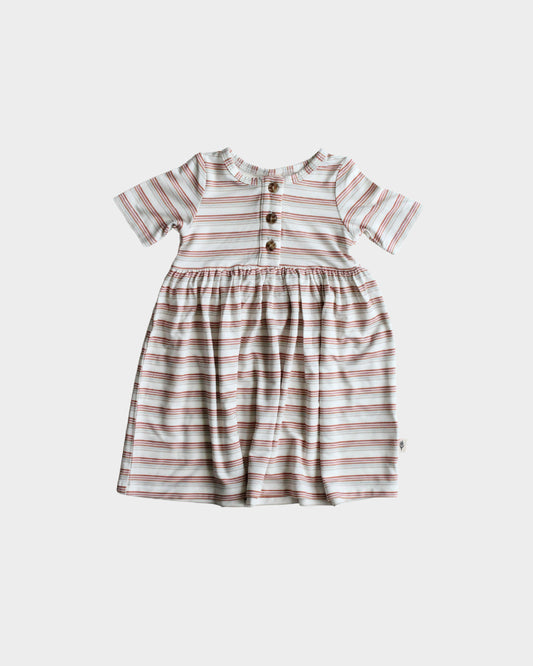 Rainbow Stripe Henley Dress