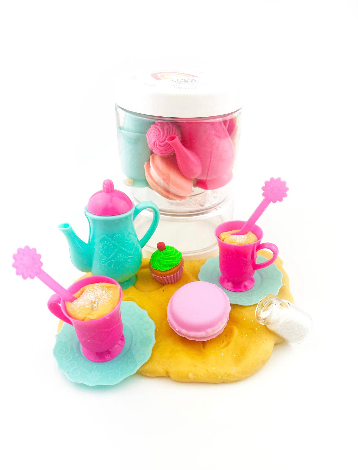 Tea Party Macaroon Sensory Play Dough Kit