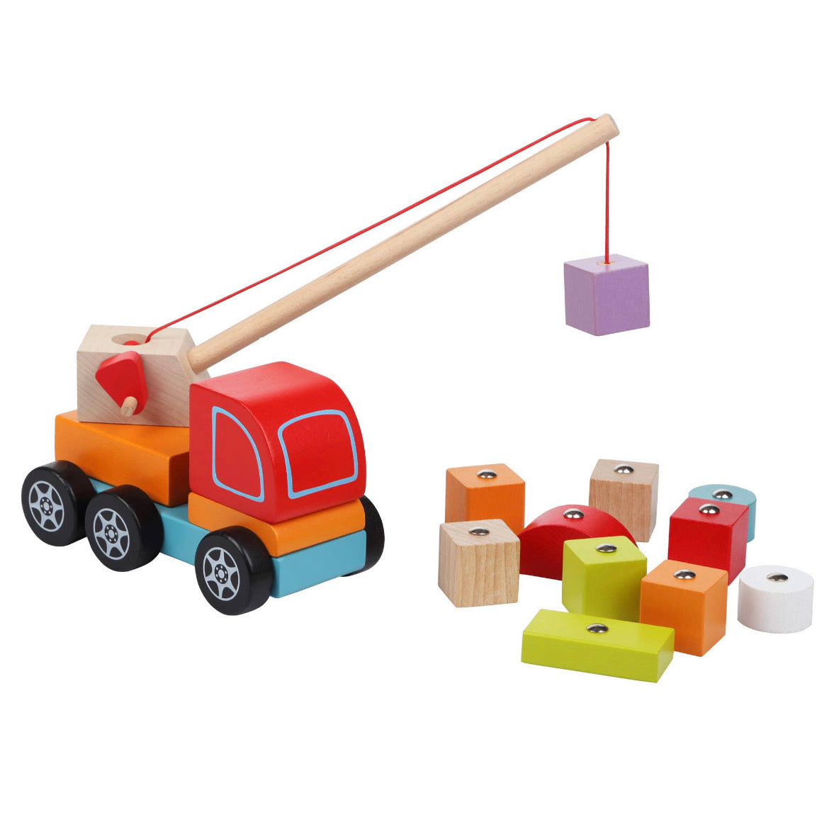 Wooden Toy - Crane Truck