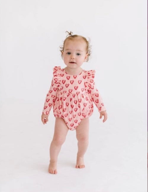 Leah Romper Happy Hearts