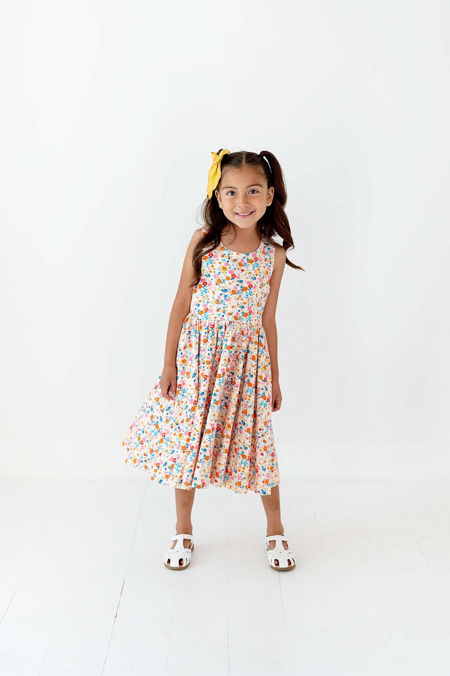 Charlotte Dress in Summer Blooms  | Pocket Twirl Dress