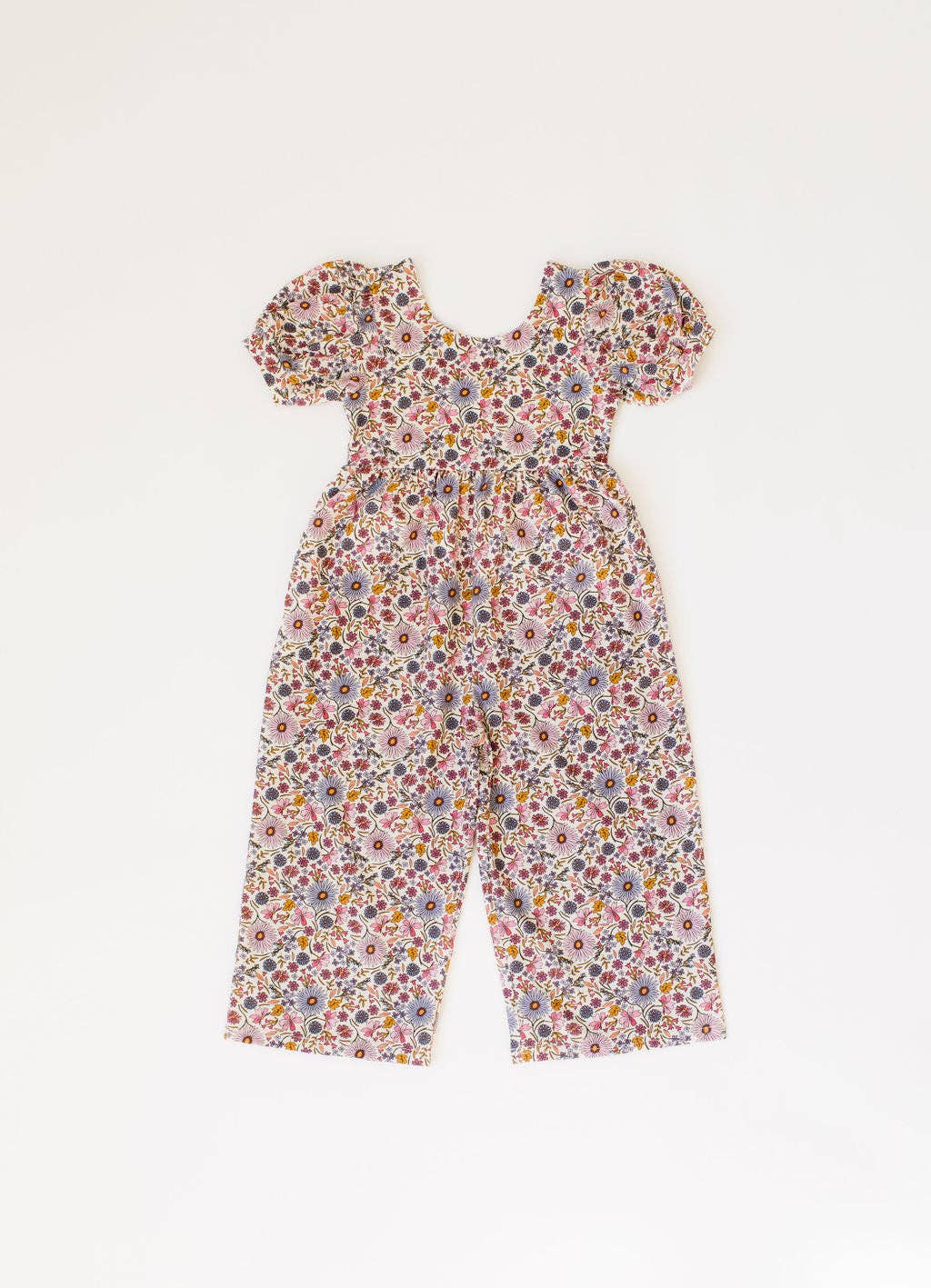 Puff Leggy Romper in Plum Fields