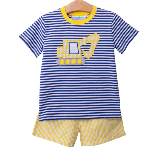 Excavator Applique Short Set
