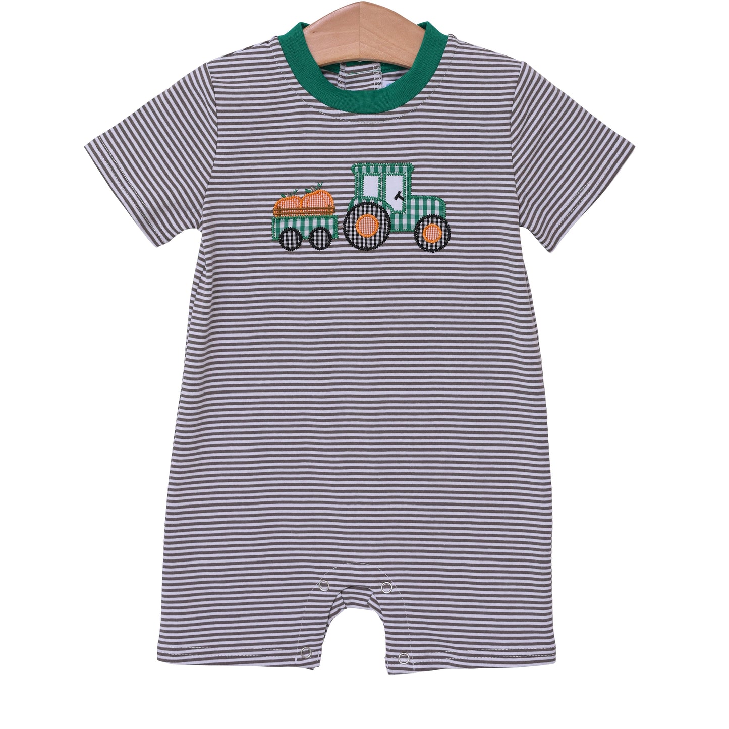 Tractor Pumpkin Appliqué Romper