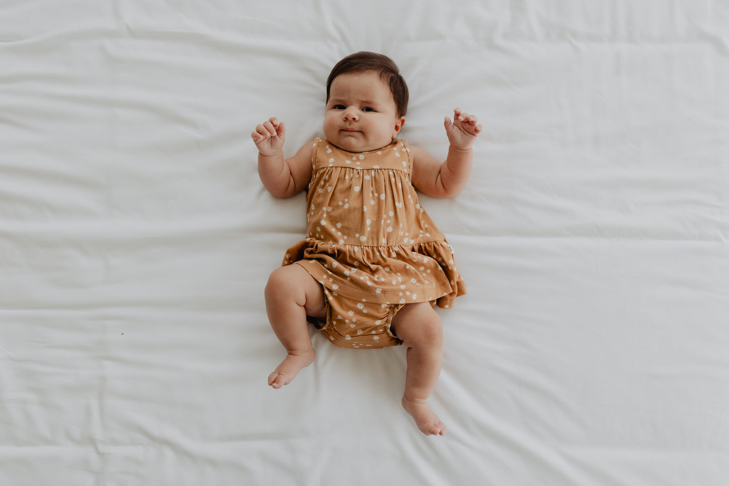 Butterscotch Daisy Peplum Bloomer Set