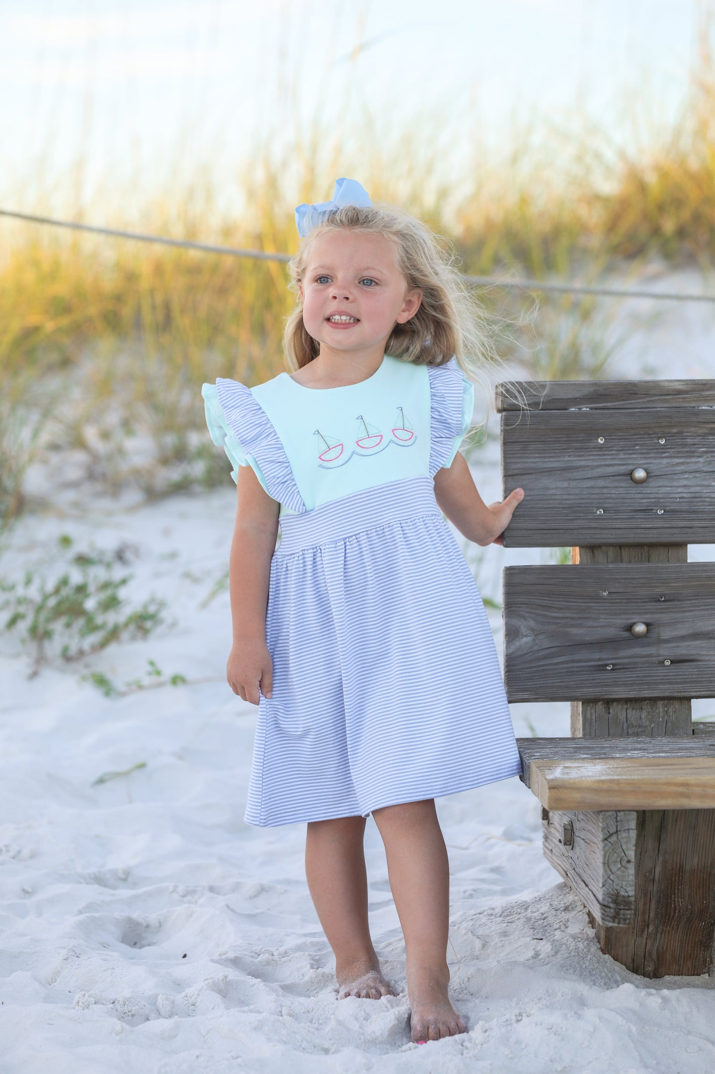 Sailboat Flutter Dress