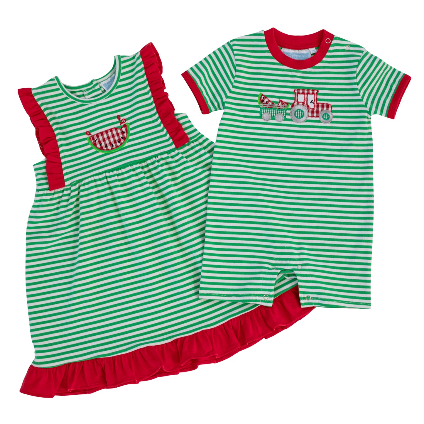 Watermelon Tractor Romper