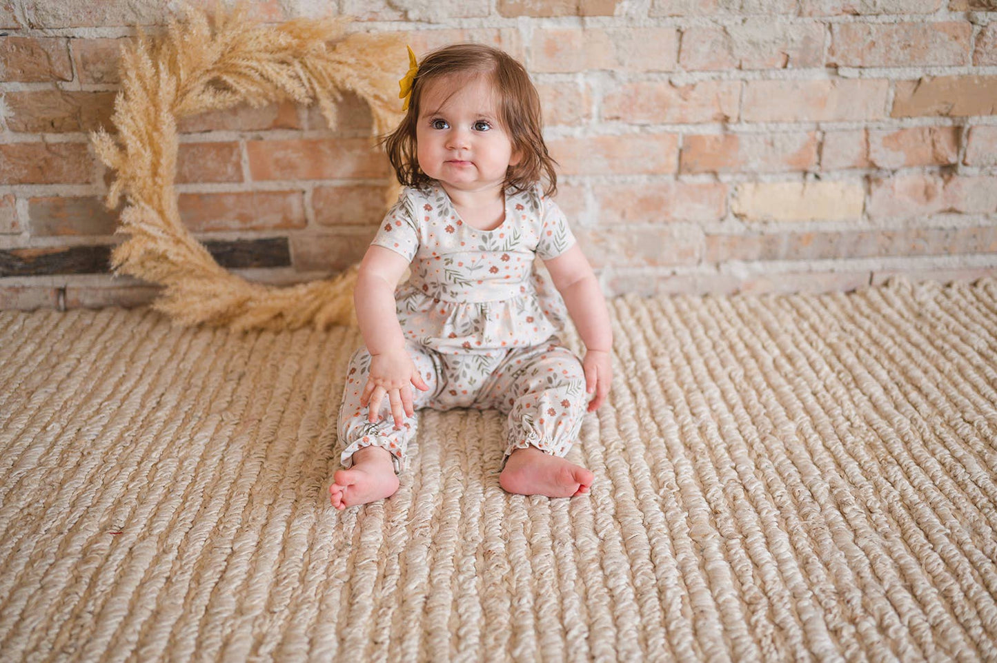 Rosie Romper in Autumn Harvest | Baby Romper | Baby Bubble